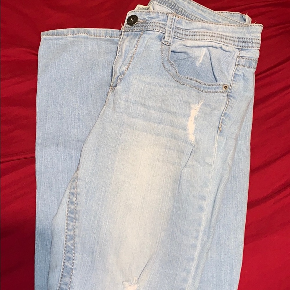 Boot cut ripped jeans size 13